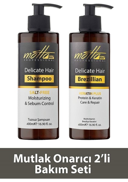 Motto Plus 2'li Brezilya Fönü Şampuan Keratin 400ML Bakım Seti Armeni
