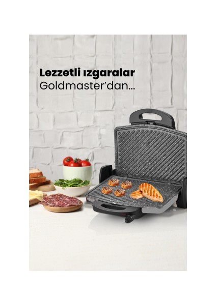 Gurmex Silver 1750 Watt Granit Çıkarılabilir Plakalı 5 Kademe Isı Ayarlı Tost ve Izgara Makinesi fırsatları