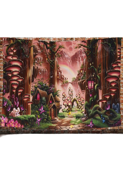 Orman Ağacı Goblen Fairyland Alice Kale Duvar Asılı Backdrop Daire Yatak Odası Dekor Için | Dekoratif Gobiyeller