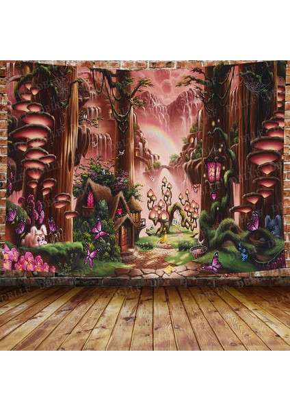 Orman Ağacı Goblen Fairyland Alice Kale Duvar Asılı Backdrop Daire Yatak Odası Dekor Için | Dekoratif Gobiyeller fırsatları