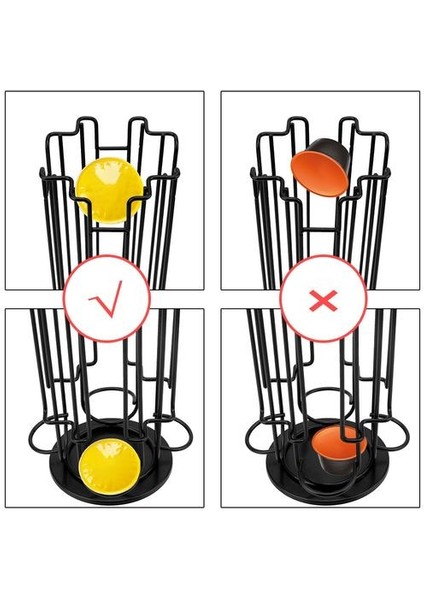 Paslanmaz Çelik 24 Cups Ekran Kapsül Raf Kulesi Dolce Gusto Kapsül Için Depolama Rafları Standı Döndürülebilir Kahve Pod Tutucu | Duvar Takımları Setleri fiyatları