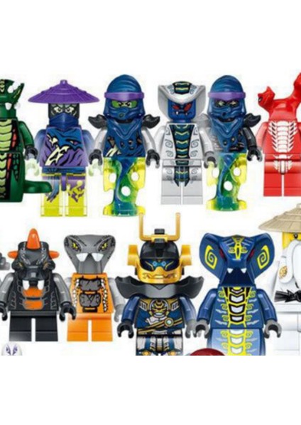 Ninjago Mini Rakamlar Kai Jay Sensei Wu Master Fit LEGO Yapı Taşları Oyuncak (24 Adet) (Yurt Dışından)