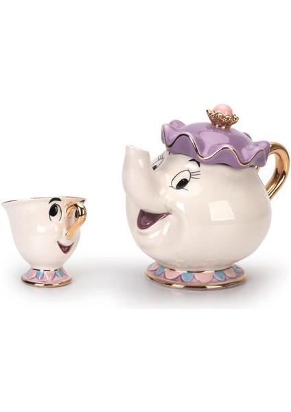Güzellik ve Canavar Çaydanlık Seti Kupa Mrs Potts Chip Çay Potu Bardak Hediye | Sürahi