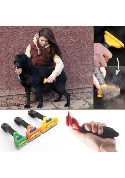 Rahat Pet Epilasyon Tarak Kediler Köpek Bakım Tarak Yavru Yavru Saç Deshedding Giyotin Taraklar Evcil Hayvanlar Bakım Araçları | Köpek Tarakları (Sarı) fırsatları
