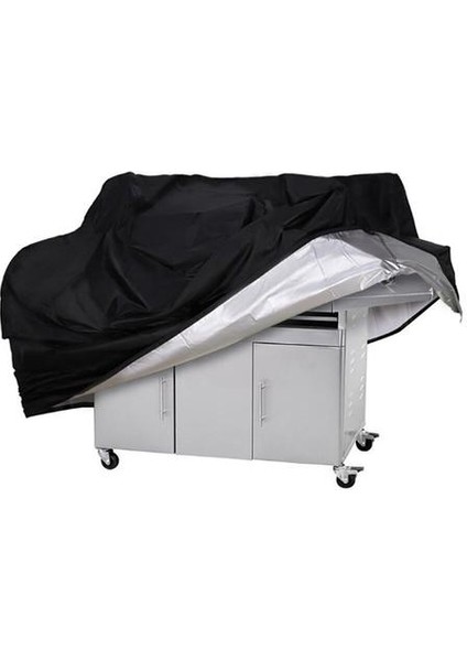 210D Barbekü Kapak Açık Toz Su Geçirmez Weber Ağır Izgara Kapak Yağmur Koruyucu Açık Barbekü Kapak Yuvarlak | Kapakları (145 * 61 * 117CM)