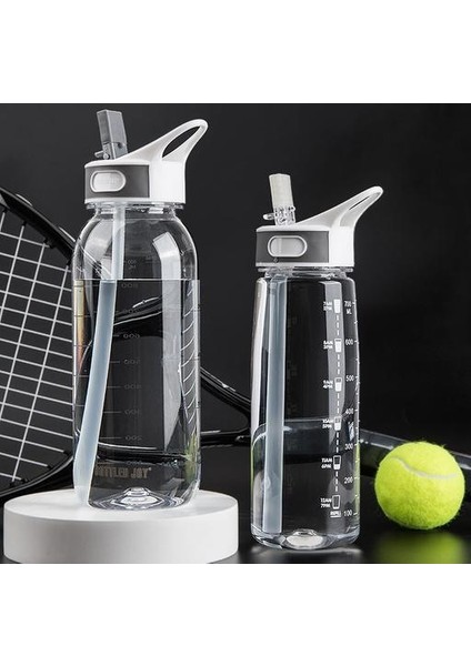 2500 ml Açık Su Şişesi Saman Spor Şişeleri Içme Yürüyüş Kamp Plastik Şişe Bpa Ücretsiz | Su Şişeleri (Beyaz) fiyatları