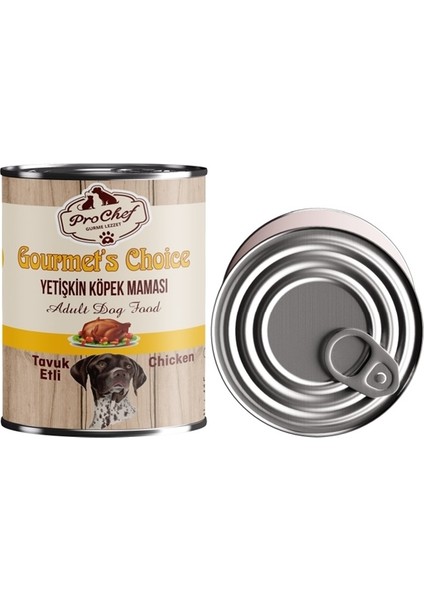 24 Adet Gourmet's Choice Yetişkin Köpek Maması | 415 gr Tavuk Etli Konserve