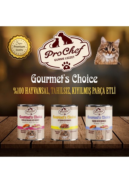 24 Adet Gourmet's Choice Yetişkin Köpek Maması | 415 gr Tavuk Etli Konserve