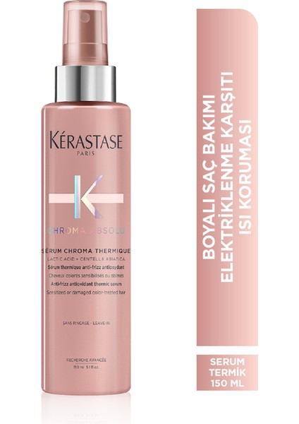 Chroma Absolu Boyalı Saçlar Için Elektriklenme Karşıtı Antioksidanlı Termik Serum 150ML
