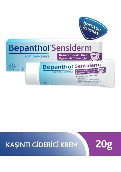 Kortizon İçermez Sensiderm Krem 20 gr