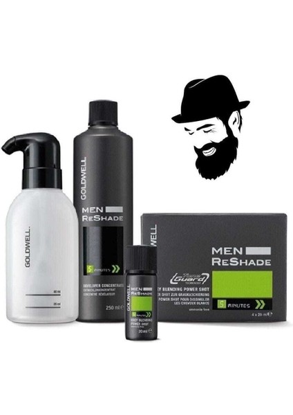 6ca Men Reshade 4 x 20 ml + Oksidan Losyon 250 ml