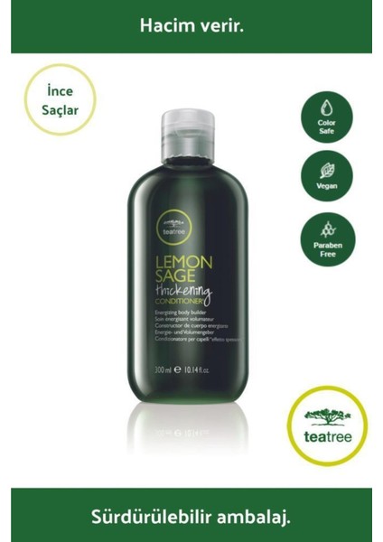 Tea Tree Lemon Sage Enerji Veren Terapi Kremi 300 ml