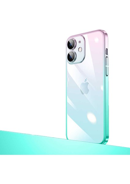 Apple Iphone 12 Kılıf Renk Geçişli Parlak Sert Senkron Kapak
