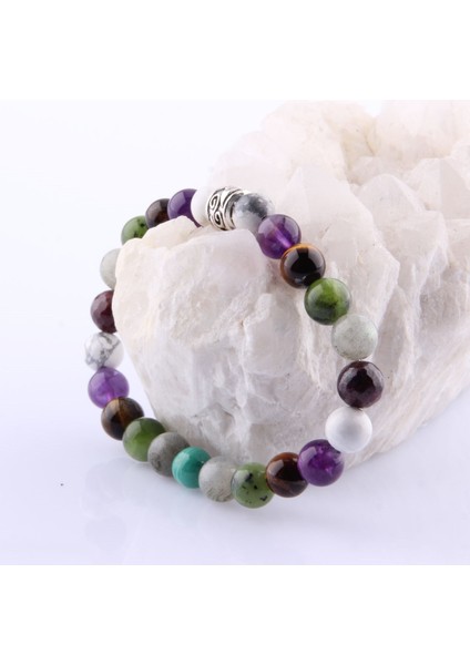Havlit - Ametist - Kaplan Gözü - Yeşim - Labrodorit 8 mm Doğal Taş Bileklik modelleri