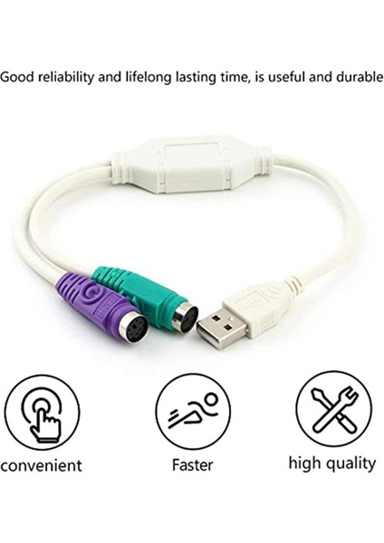 4638 USB Ps/2 Çevirici Dönüştürücü Adaptör Kablosu