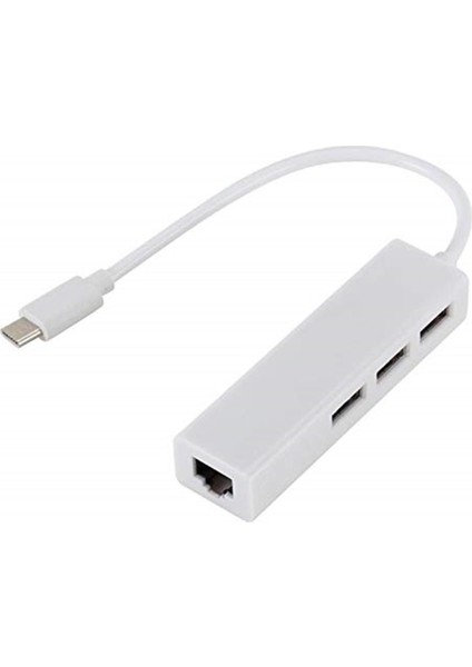 AL-4693 USB 3.1 Type C Hub Ethernet Çevirici Dönüştürücü Adaptör 34 x 17 x 4.2 Cm Usb/type