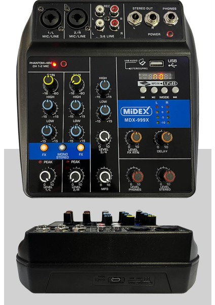 Midex MX-2020 Solo Mix Condenser Mikrofon ve Kayıt Mixer Seti