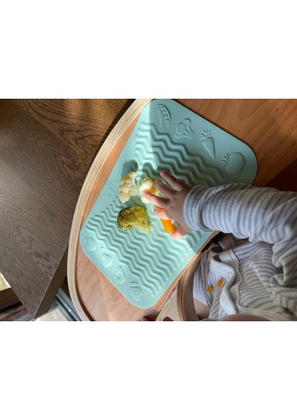 Finger Placemat - Silikon Bebek Matı - Yeşil