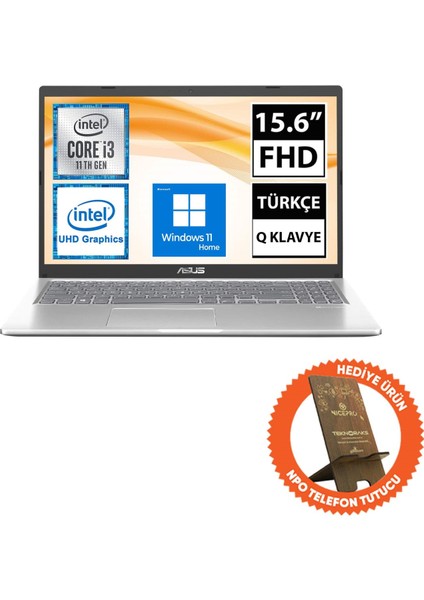 X515EA-BQ967W03 I3-1115G4 8gb 1tbssd 15.6" Fullhd W11H Taşınabilir Bilgisayar