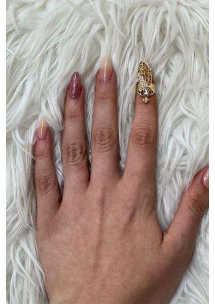 Queen King Nail Ring - Beyaz