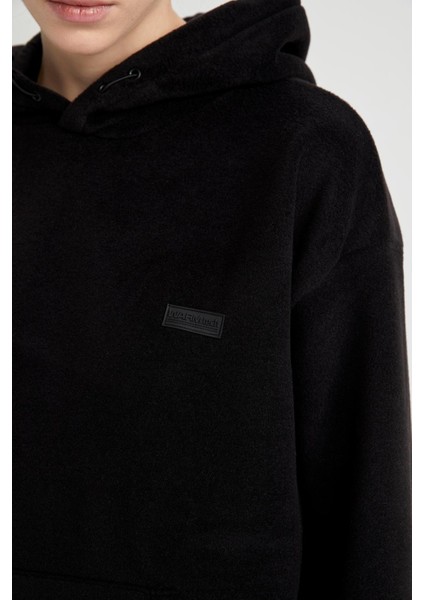 Fit Oversize Fit Kapüşonlu Polar Sweatshirt Z3731AZ22WN