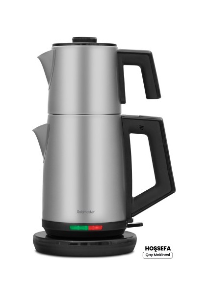 Hoşsefa Inox 2200 Watt Paslanmaz Damlatmayan Çelik Çay Makinesi ve Su Isıtıcısı
