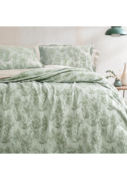 Bedding Ella Çift Kişilik Yatak Örtüsü Seti - Yeşil
