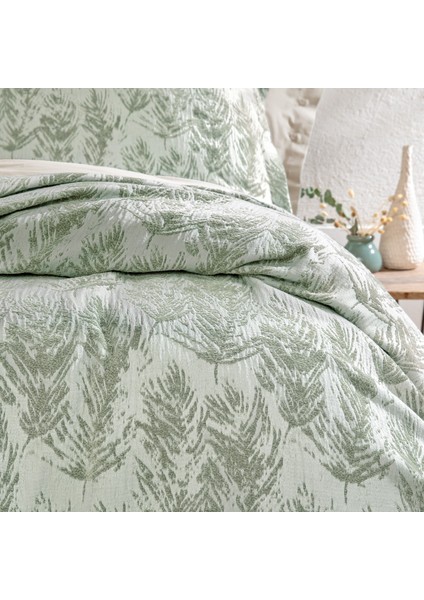 Bedding Ella Çift Kişilik Yatak Örtüsü Seti - Yeşil