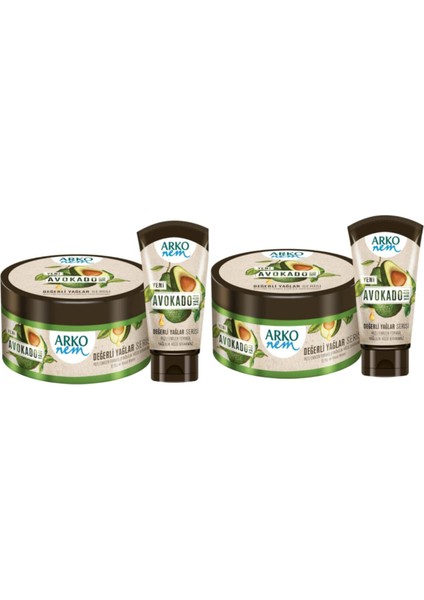 Krem Arko Nem Değerli Yağlar Avokado Yağlı Nemlendirici 2 Adet ( 250 ml & 60 ml ) Arko