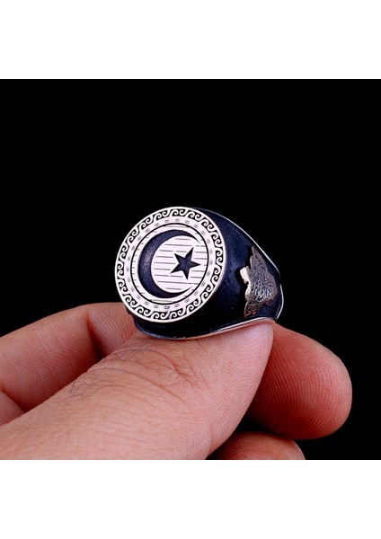 Ayyıldız Model Otantik Desen 925 Ayar Gümüş Yüzük fiyatları