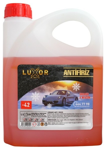 Kimya -42°C Antifiriz 3 Litre Turuncu Konsantre (Üretim Tarihi:08.2024)