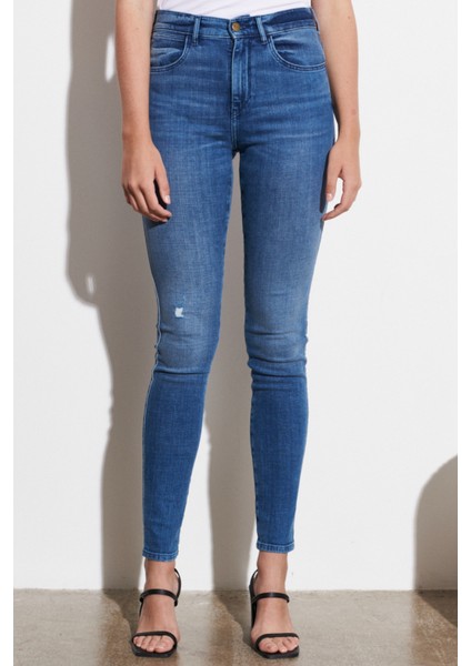 Skinny Fit Dar Kesim Yüksek Bel Esnek Jean Kot Pantolon modelleri