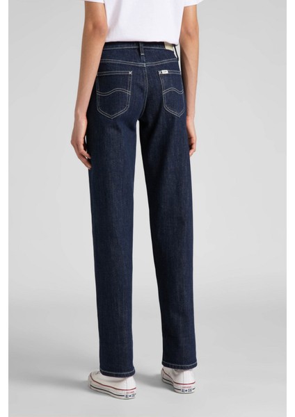 Jane Cuffed Straight Fit Yüksek Bel Jean Kot Pantolon indirimleri