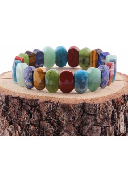 Sertifikalı Lapis Apatit Aventurin Jasper Yeşim Kaplan Gözü 9X14 mm Doğal Taş Bileklik fırsatları