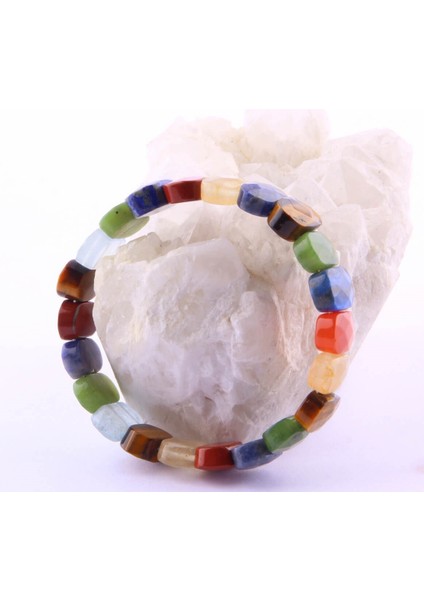 Sertifikalı Lapis Yeşim Kristal Kuvars Kaplan Jasper Dönüşümlü Sitrin 9X14 mm Doğal Taş Bileklik modelleri