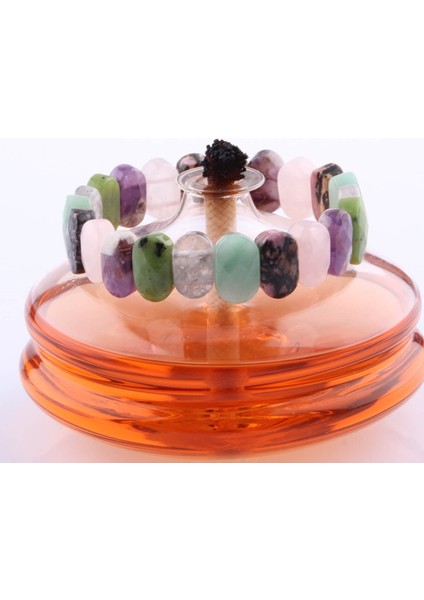 Sertifikalı Rodonit Aventurin Dumanlı Kuvars Yeşim Ametist Pembe Kuvars 9X14 mm Bileklik modelleri