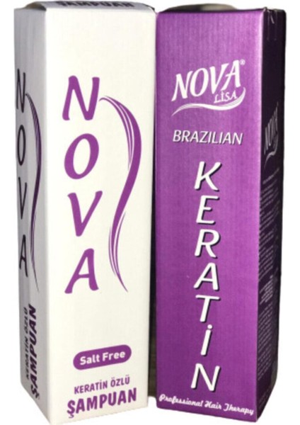 Keratin + Keratinli Tuzsuz Şampuan Set 1000 ml