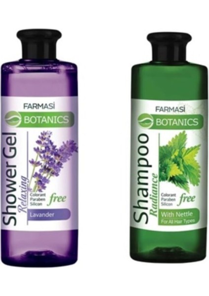 Farmasi Botanics Isırgan Özlü Şampuan 500 ml + Botanics Lavanta Duş Jeli 500 ml
