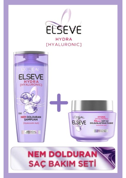 Hydra [hyaluronic] Nem Dolduran Şampuan 390ML 72 Saat Nem ile Dolgunlaştıran Maske 300 ml Pl fiyatları