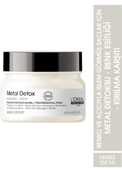 Loreal Professionnel L'oreal Professionnel Işlem Görmüş ve Yıpranmış Saçlar Için Metal Karşıtı Arındırıcı Metal Detox Sa modelleri