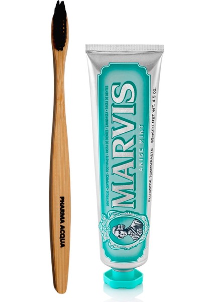 Pharma Acqua Bambu Diş Fırçası + Marvis Anise Mint 85 ml