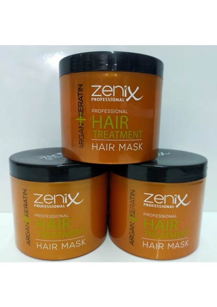 Bilge Zenıx Argan+Keratin Saç Maskesi 500 ml x 3 Adet