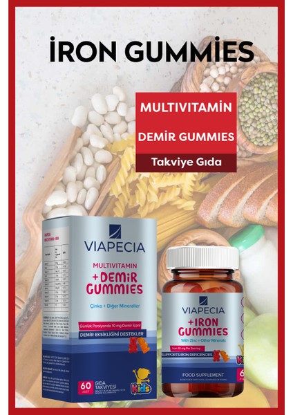 Multivitamin + Iron Gummies 60 Gummies