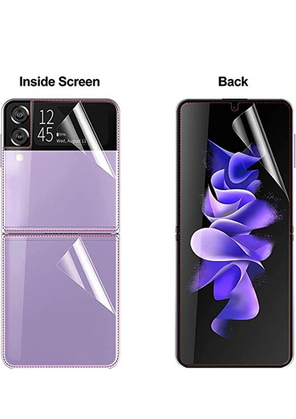 Galaxy Z Fold 3 Ile Uyumlu Ekran Koruyucu 360 Katlanabilir Ön Arka Nano Esnek Ekran Koruyucu