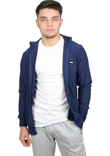 Booss Milano Boss Milano Erkek Petek Desenli Fermuarlı Jakarlı Lacivert HIRKA-2833 fiyatları