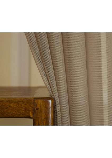 Etamin Tül Kahve Pilesiz 400X260