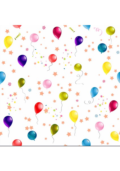 Çocuk Odası - Renkli Uçan Balonlar ve Yıldızlar Basklı Zebra Perde fiyatları