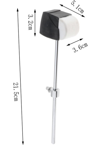 Prim Keçe Bas Davul Pedalı Çırpıcı Mallet Paslanmaz Kolu Değiştirme (Yurt Dışından) fırsatları