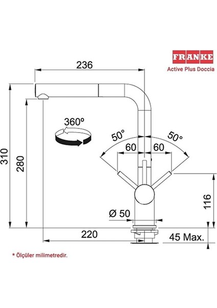Actıve Plus Doccıa 2.0 Armatür Nero fiyatları