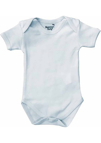 Kısa Kollu Çıtçıtlı Body Mavi